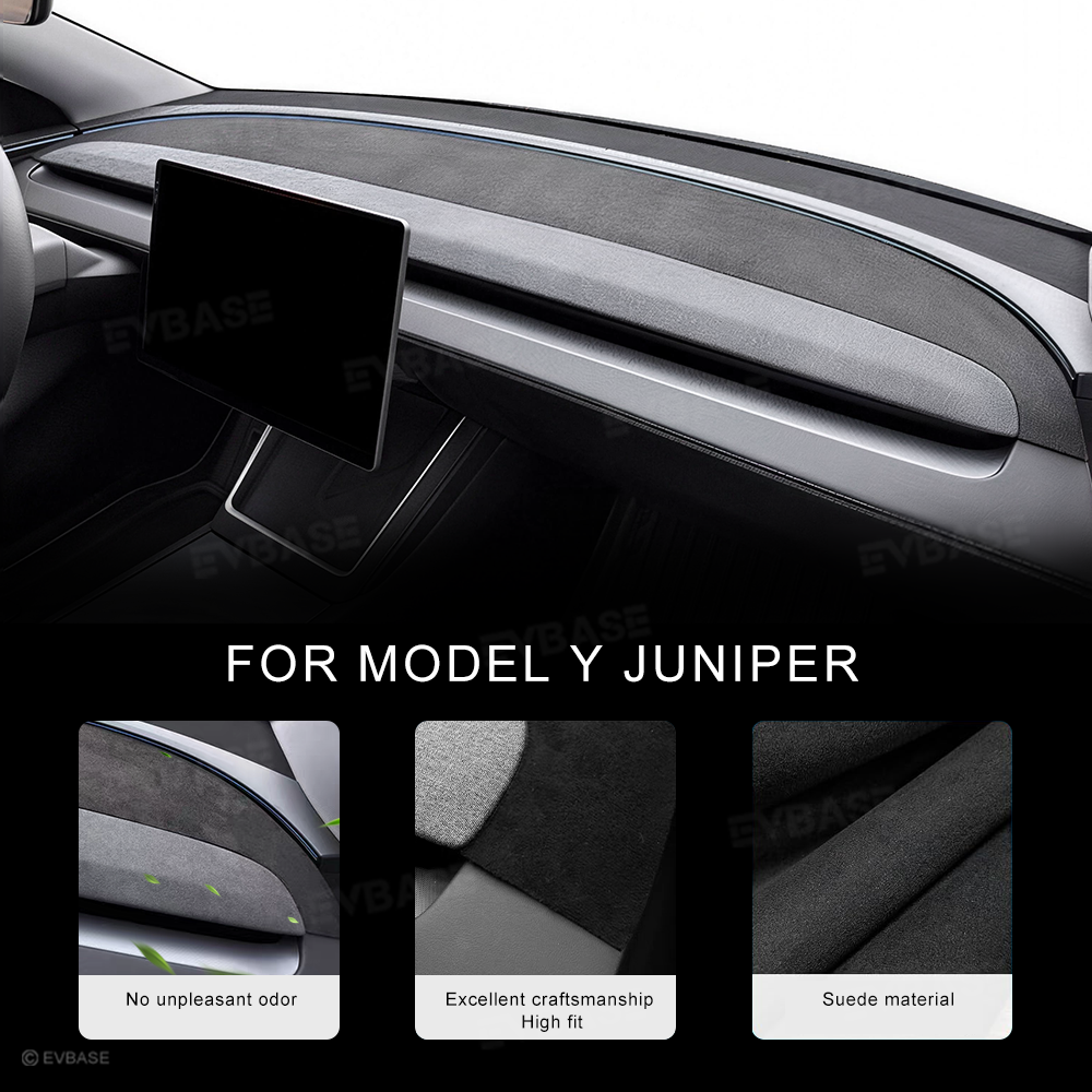 Model Y Juniper Dashboard Cover Anti-Glare Sun Protection Suede Dash Mat