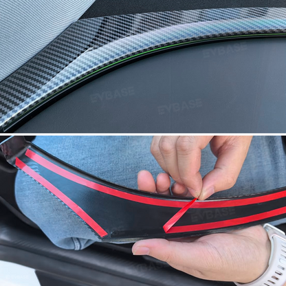 Model Y Juniper Dashboard Ambient Light Strip Trim Cover ABS Carbon Fiber Style Dash Panel Upgrade