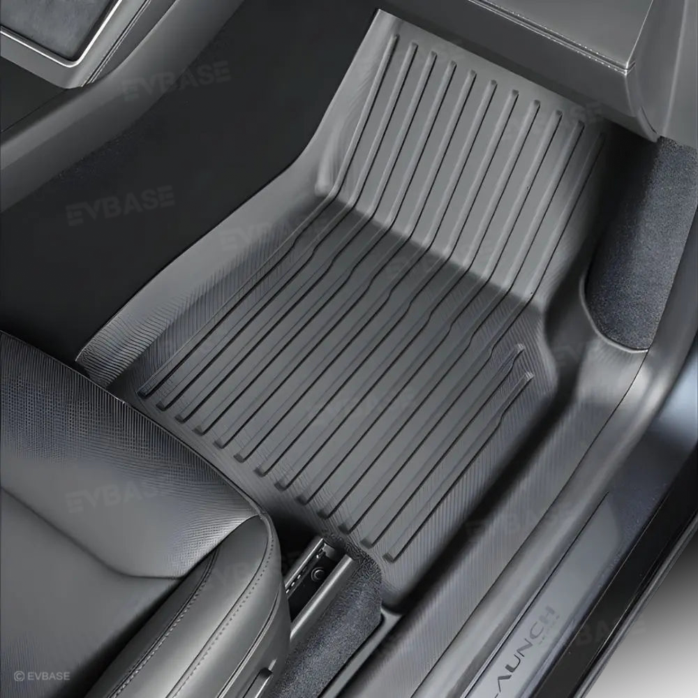Model Y Juniper Full Coverage Floor Mats with Door Sill Protection TPE Anti-Slip Trunk Mats Cargo Liners Back Seat Covers All Weather Protection