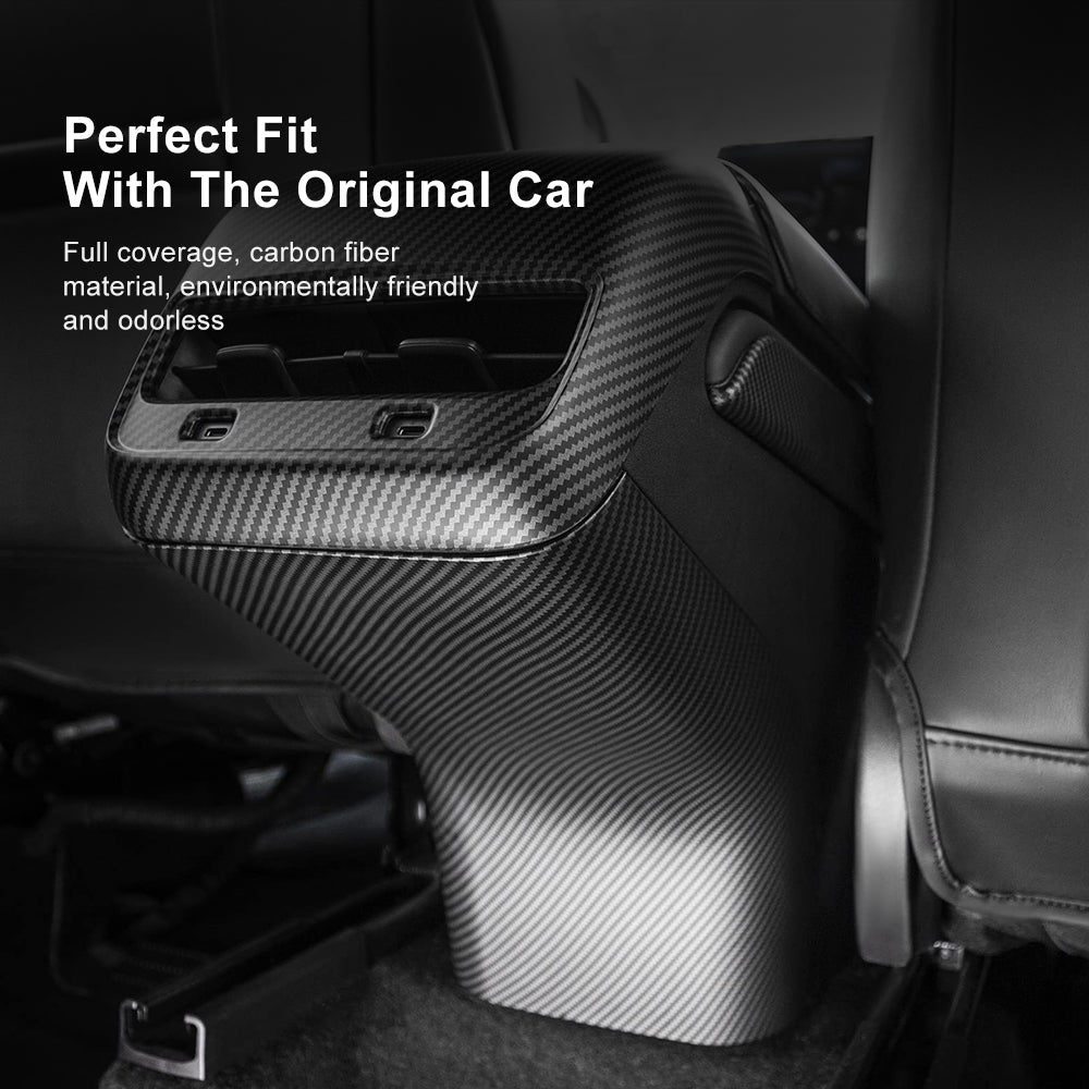 Model 3/Y Rear Door Sill Prevention Kick Plate Rear Guard Pedal | Carbon Fiber Texture for Tesla