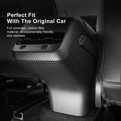 Model 3/Y Rear Door Sill Prevention Kick Plate Rear Guard Pedal | Carbon Fiber Texture for Tesla