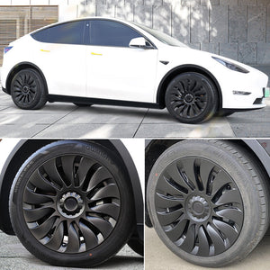 Model Y Überturbine Wheel Covers 19inch Model Y Gemini Wheel Cover Matte 4PCS 2020-2024 Year