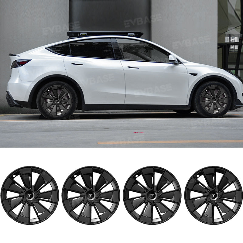 New Model Y 19 Gemini Wheel Covers Hubcaps Inspired By Model 3 Perfor EVBASE Premium EV Tesla Accessories
