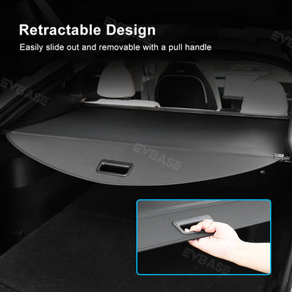 EVBASE Tesla Model Y Retractable Trunk Cargo Cover Rear Privacy Cargo Cover Shade Protector