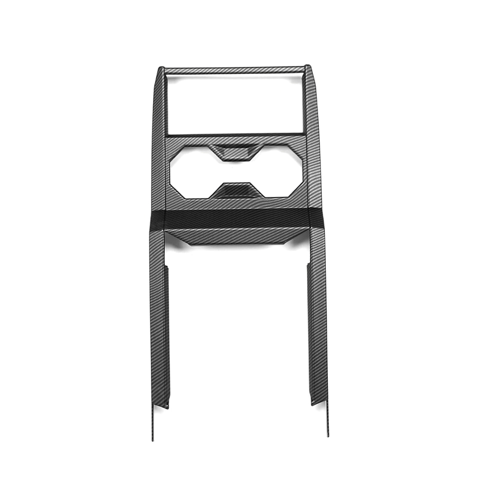 Cybertruck Center Console Cup Holder Panel Trim Cover ABS Carbon Fiber Style Protective Overlay