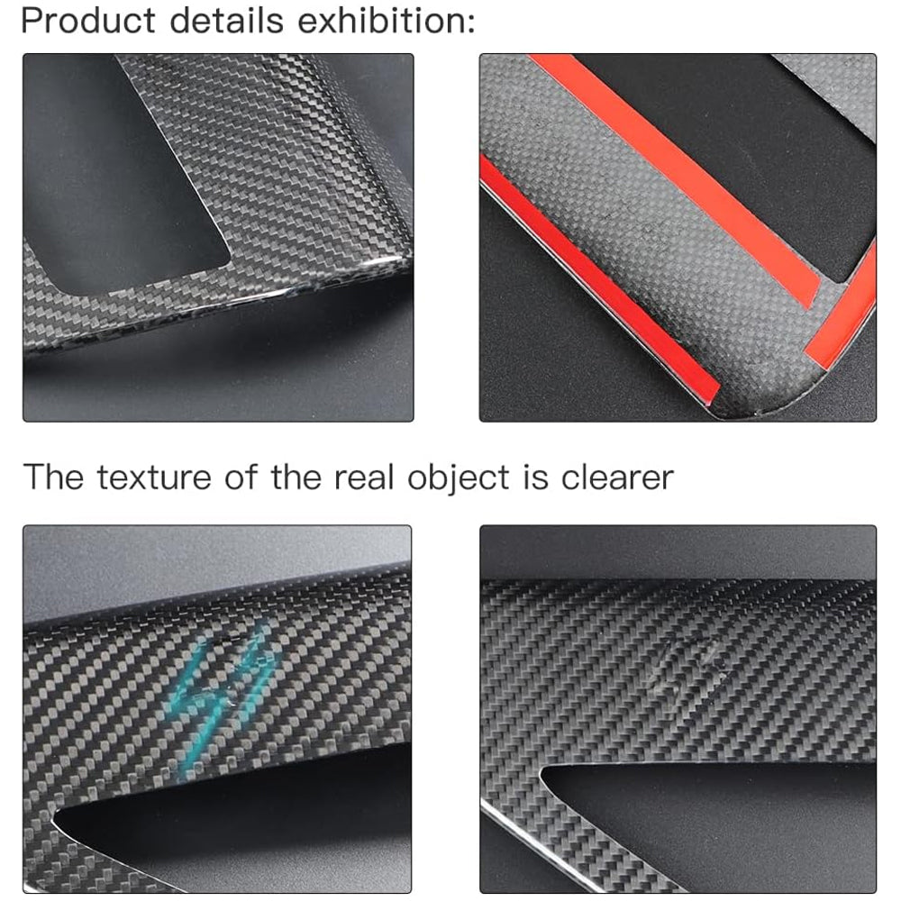 EVBASE Model 3 Y X S Charging Port Cover Real Carbon Fiber For Tesla