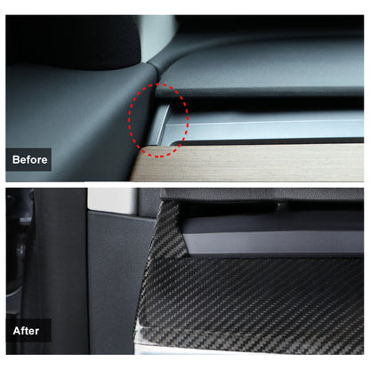 Dashboard Side Cover Model 3 Y Real Carbon Fiber for Tesla Interior Accessories