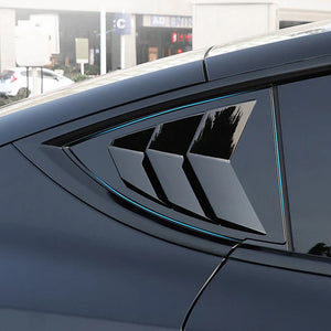 Tesla Model 3 Y Rear Side Window Louvers Air Vent Scoop Louvers Covers Carbon Fiber 2pcs