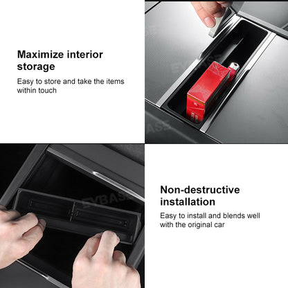 Model 3 Highland Center Console Organizer ABS Storage Box Tray Hidden Drawer for Tesla