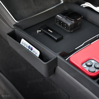 Model Y Juniper/Model Y L/ 3 Highland Center Console Tray 2.0 Silicone Organizer with Side Pockets
