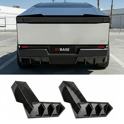 Cybertruck Body Kit Front Bumper Lip &  Fender Flares Cover & Rear Diffuser & Rear Spoiler for Tesla