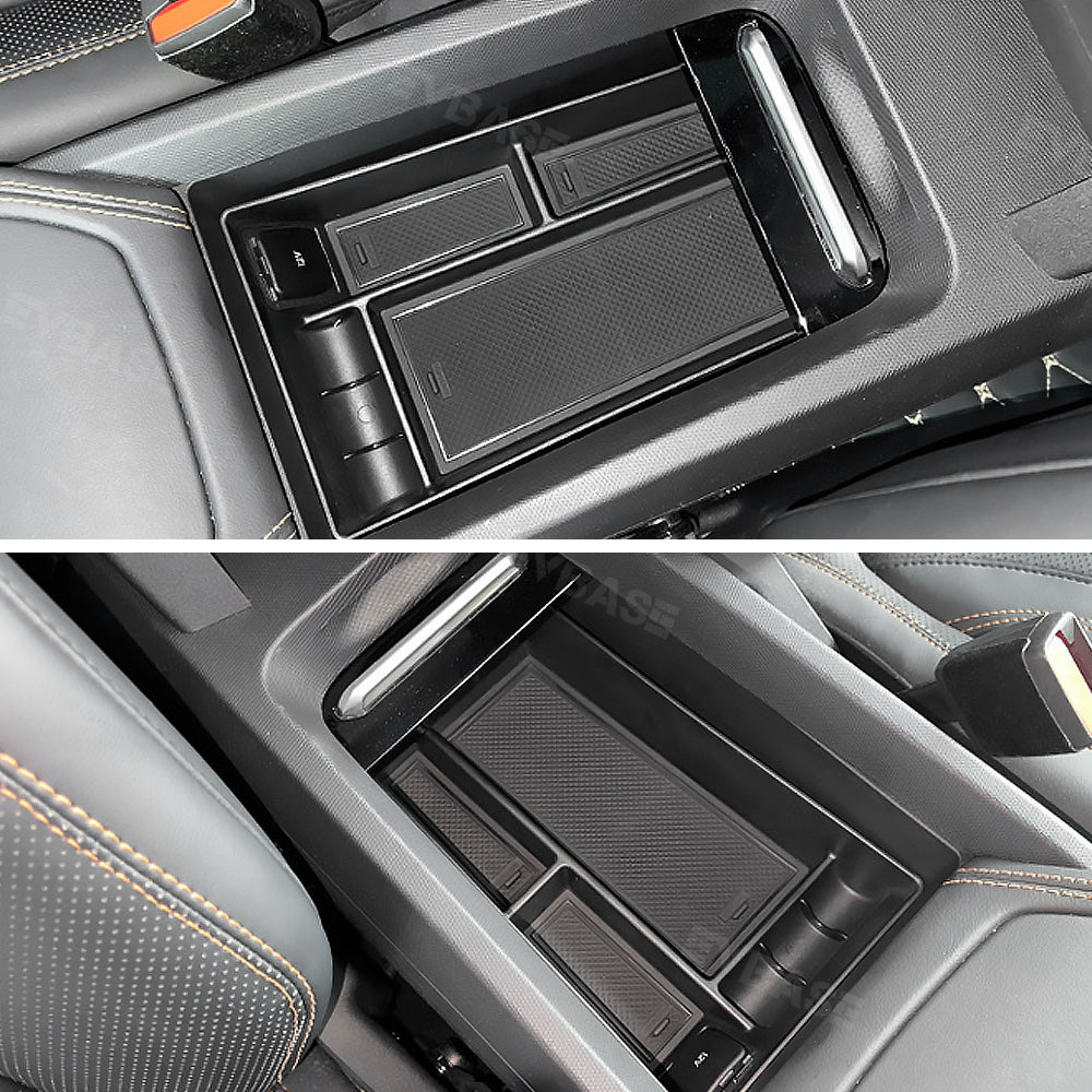 Mustang Mach E Center Console Storage Box Armrest Organizer Silicone Waterproof Non-Slip Tray for Ford