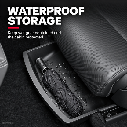 Model Y L Under Front Seat Storage Box Interior Organizer Tray Rear Backseat Trash Can