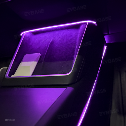 Model 3/Y Ambient Lighting Center Console Dashboard Light Strip with AI Voice Control LED Interior Lights 2.0