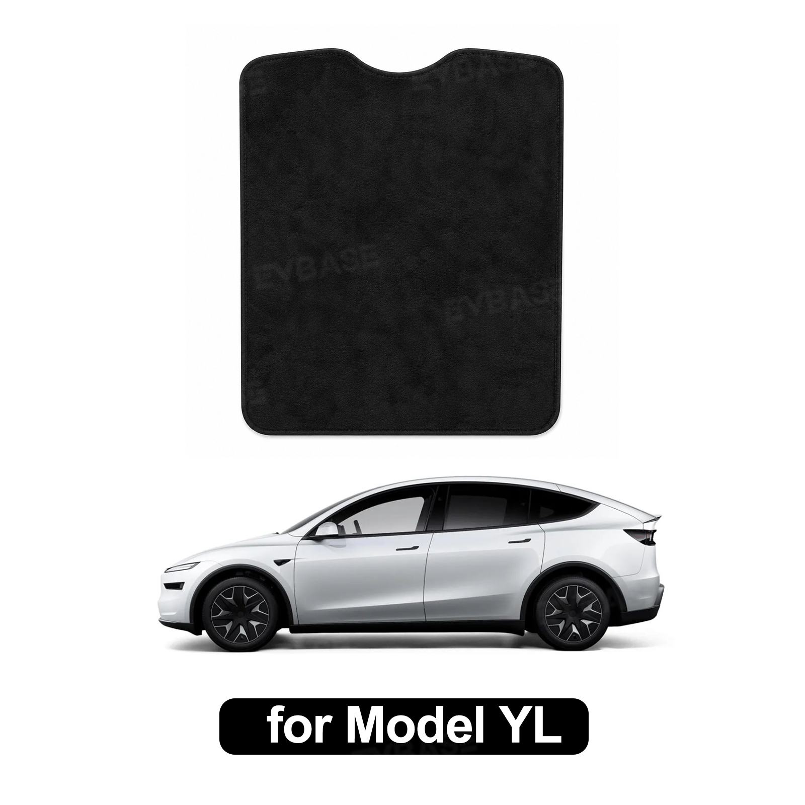 Model Y L Glass Roof Sunshade Silicone Electrostatic Sunroof Shade Heat Insulation UV Protection Faux Suede Sun Visor