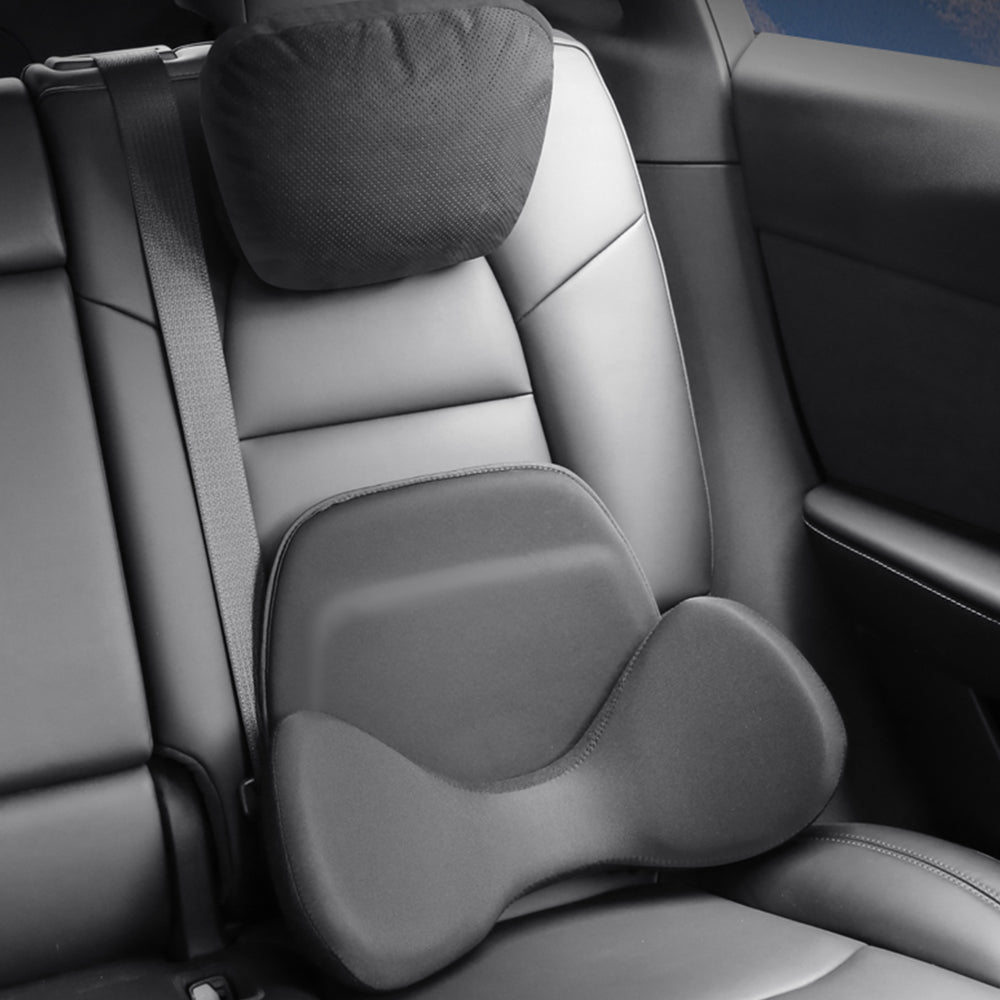 Suede Car Headrest Car Pillow Car Driving Seat Waist Support Car A