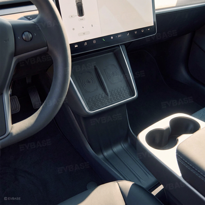 Model Y Juniper Standard Center Console Wireless Charging Pad Silicone Non-Slip Charger Mat