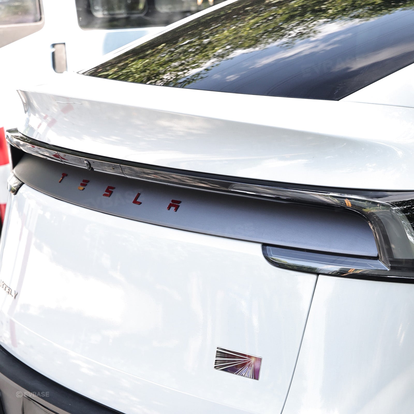 Model Y Juniper/ 3 Highland T-E-S-L-A Lettering Tailgate Emblem Decal Real Carbon Fiber Logo