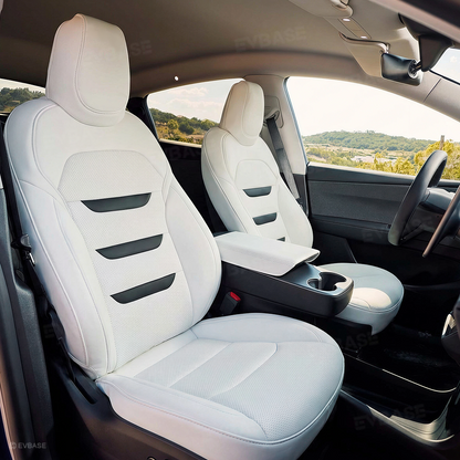Model Y Juniper Standard Seat Covers NAPPA Leather Seat Protector 3-lined Insignia Design