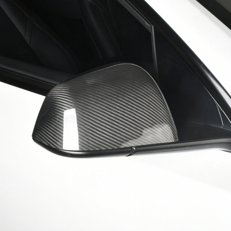 EVBASE Real Carbon Fiber Rearview Mirror Cover For Tesla Model 3/Highland/Y