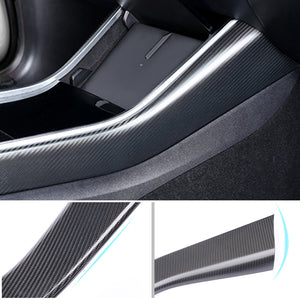 Real Carbon Fiber Center Console Side Covers For Tesla Model 3 Y Decoration Wrap Cover
