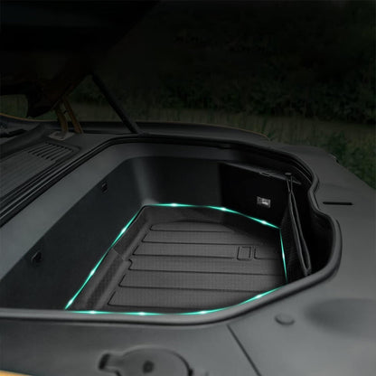 R1T/R1S Front Mat Upper Lower Layer All-Weather TPE Front Storage Mat Cargo Liner for Rivian R1T/R1S