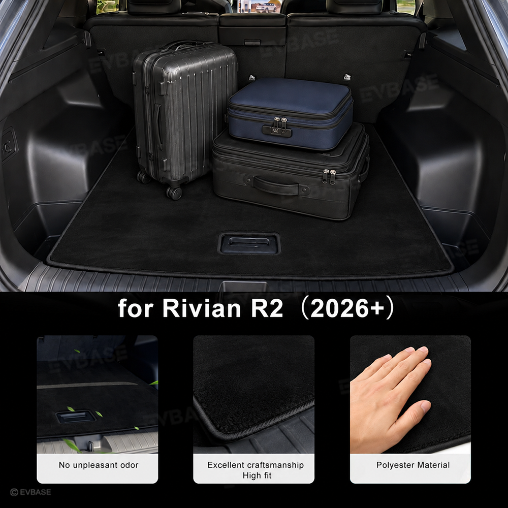 Trunk Mat Cargo Liner for Rivian R2 All-Weather Non-Slip Rear Carpet Mat Protection
