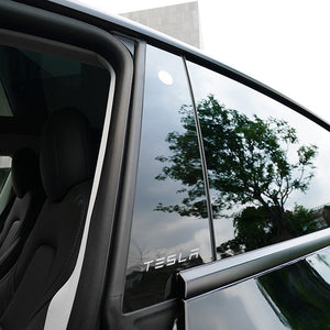 Tesla Model 3 Y Window B-Pillar Cover Trim Strip Window Pillar Post Trim 2Pcs Tesla Exterior Accessories