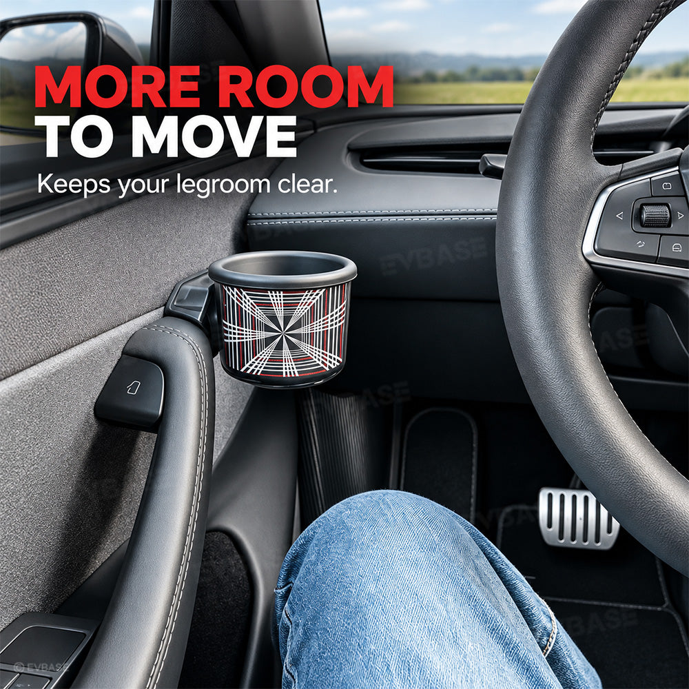Model Y Juniper/ Y L ABS Side Door Cup Holder Plaid Style Storage Drink Holder