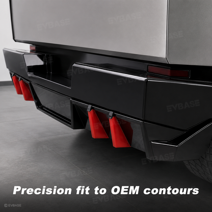 Cybertruck Rear Diffuser Aggressive Performance Styling ABS Rear Bumper Diffuser