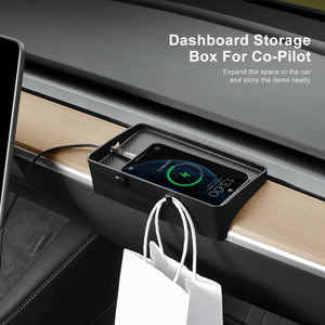 Tesla Model 3 Y Center Console Organizer Under Screen Storage Box Dashboard Hidden Tray