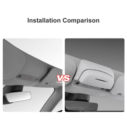 EVBASE Model 3 Highland Sunglasses Holder Glasses Case Overhead Roof Eyewear Storage Box For Tesla