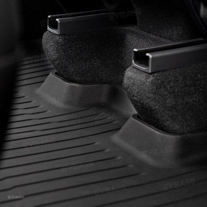Model Y Juniper Floor Mats All Weather Waterproof Non-Slip TPU Floor Liners with Silver Pedal Accent