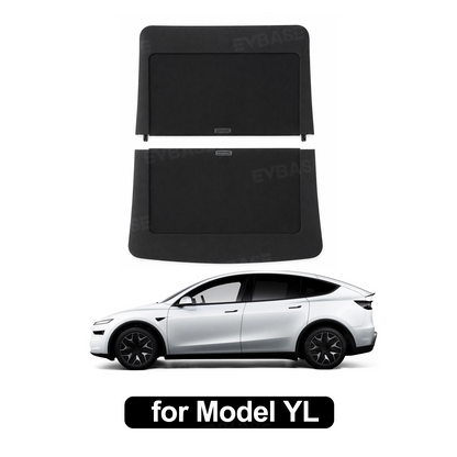 Model Y L Retractable Sunshade Glass Roof Sun Shade with Roll Fabric Style Heat Insulation & UV Protection