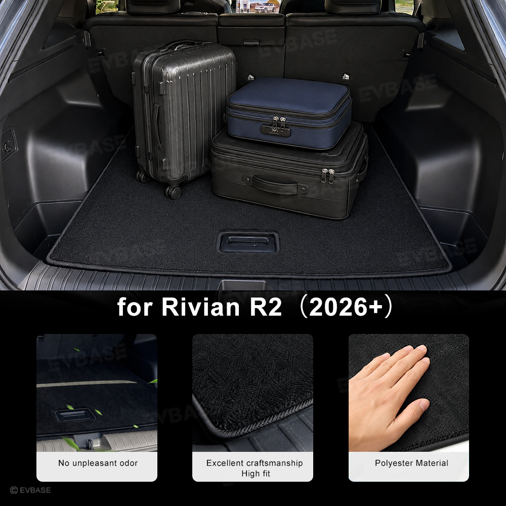 Trunk Mat Cargo Liner for Rivian R2 All-Weather Rear Carpet Mat Protection