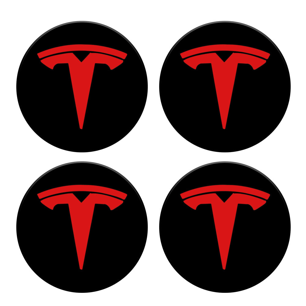 🎁 Tesla Logo Model 3 Y Wheel Hub Caps Center Cover Logo 4PCS (100% off)