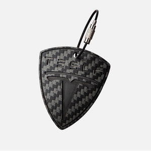 Custom Key Fob Keychain for Tesla Model 3 S X Y Accessories Matte Real Carbon Fiber