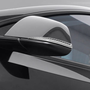 EVBASE Model 3 Y Side View Mirror Anti-Scratch Trim Covers ABS Carbon Fiber Edge Protector