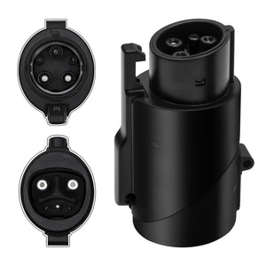 EVBASE Tesla a J1772 Adaptador de carga 80A MAX / 240VAC Compatible con Mobile y Conector de pared