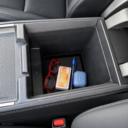 Center Console Organizer Tray for Rivian R2 Silicone Armrest Lower Storage Box