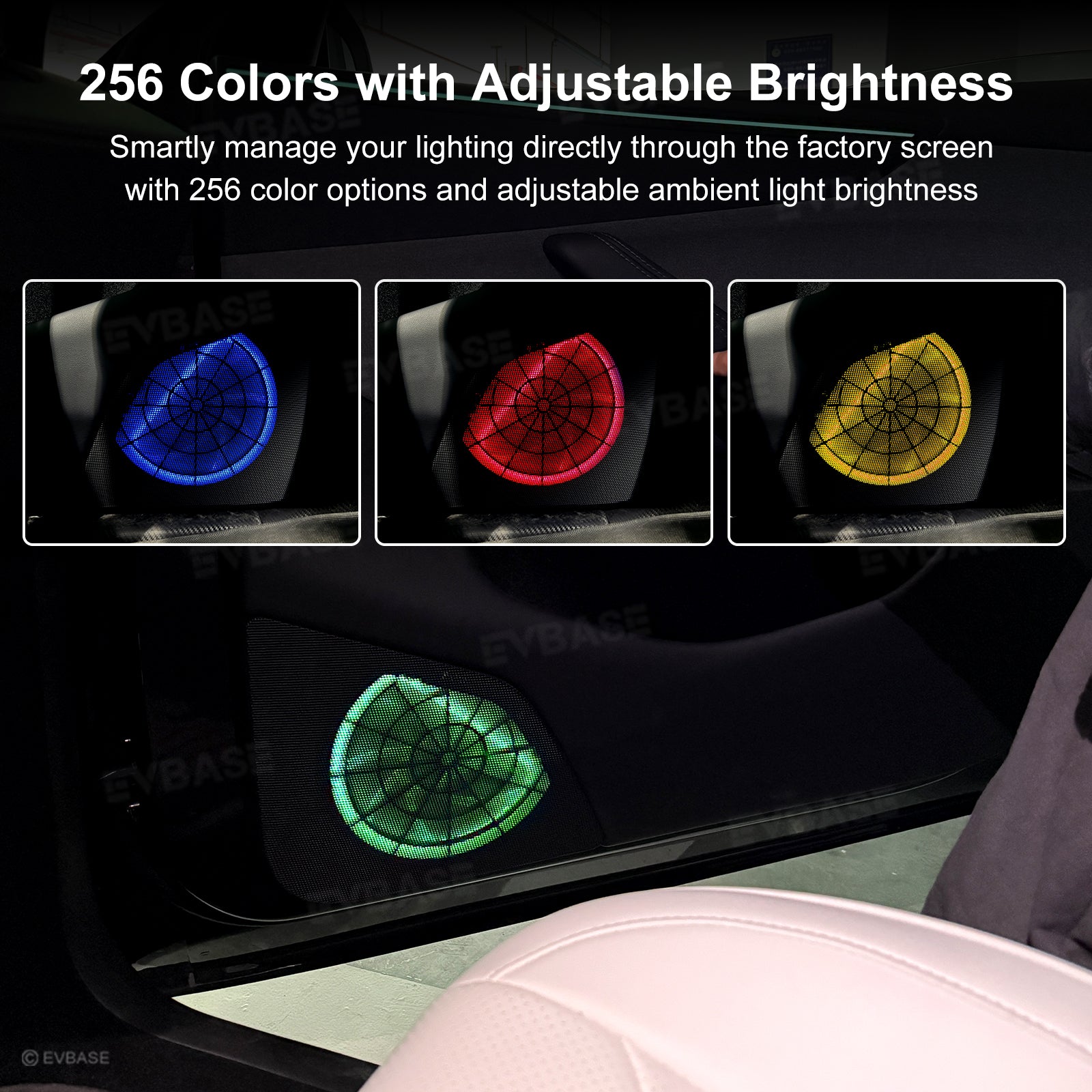Model 3 Highland Interior Ambient Lighting Kit RGB LED Light Strips Neon Lights with Factory Screen Control