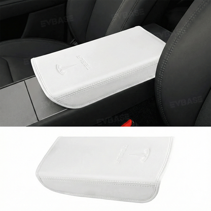 Model Y Juniper/ 3 Highland Armrest Cover PU Leather Center Console Armrest Box Cover with OEM-Style Embossed Logo for Tesla