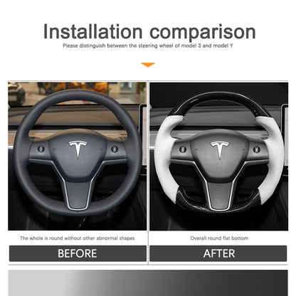 Model 3 Y Steering Wheel Carbon Fiber Personality Customize with Heating Function For Tesla