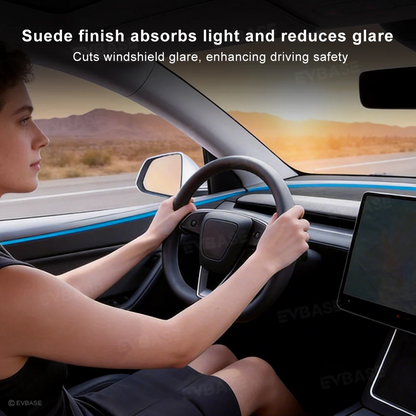 Model Y/3 Dashboard Cover Anti-Glare Sun Protection Suede Dash Mat Sunshield Dash Protector