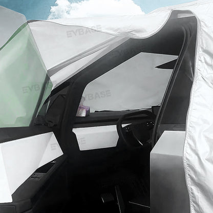 Cybertruck Full Car Covers Waterproof Sliver Coating All Weather Outdoor Protection Exterior Accessories for Tesla