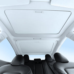 Tesla Model Y Retractable Sunshade Glass Roof Sunshade with Roll Fabric Style|EVBASE