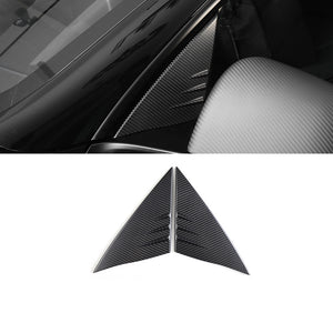 EVBASE Tesla Model 3 Y Spoiler in fibra di carbonio A-Pillar Window Guide Accessori per la decorazione esterna modificati