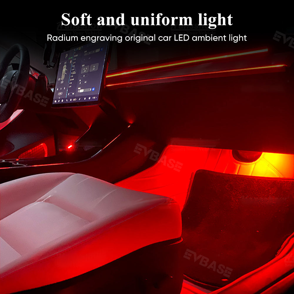 Model 3 Y Ambient Light Laser Etched LED 128 Colors Atmosphere Light Tesla
