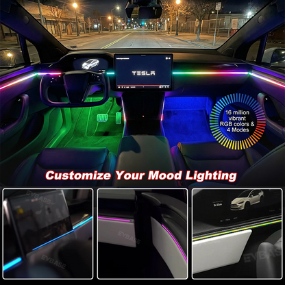Model X RGB Ambient Lighting Interior Streamer Light Kit LED Neon Light Strip