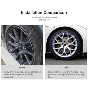 Wheel Rim Protector For Tesla 3 Y X S 16-20" Diameter Car Wheel Rim Protector Ring/Tire Rim Guard 4 Pcs